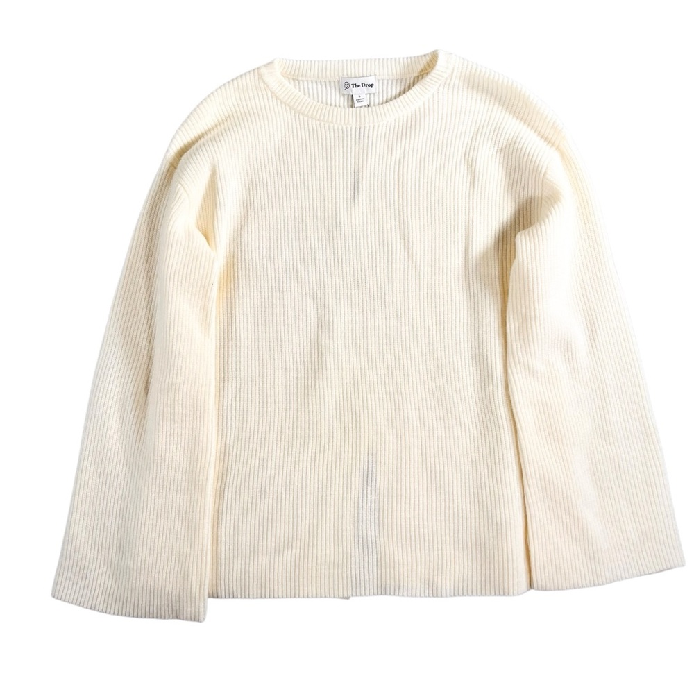 The Drop NWT Women’s Alice Crewneck Back Slit Ribbed Pullover Sweater Size Small
